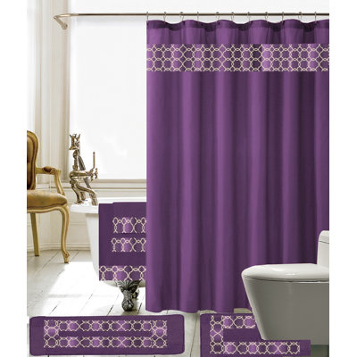 Gray Amp Silver Amp Purple Shower Curtains You Ll Love Wayfair